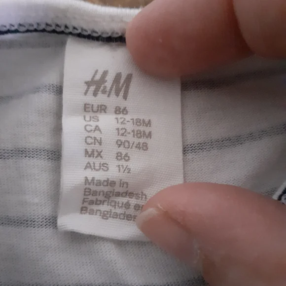 H&M Toddler's peplum striped sleeveless sundress 12-18m - Picture 4 of 4